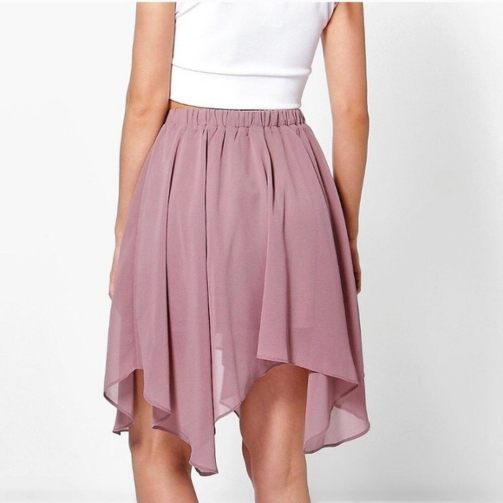 Chiffon High-Low Mini Skirt